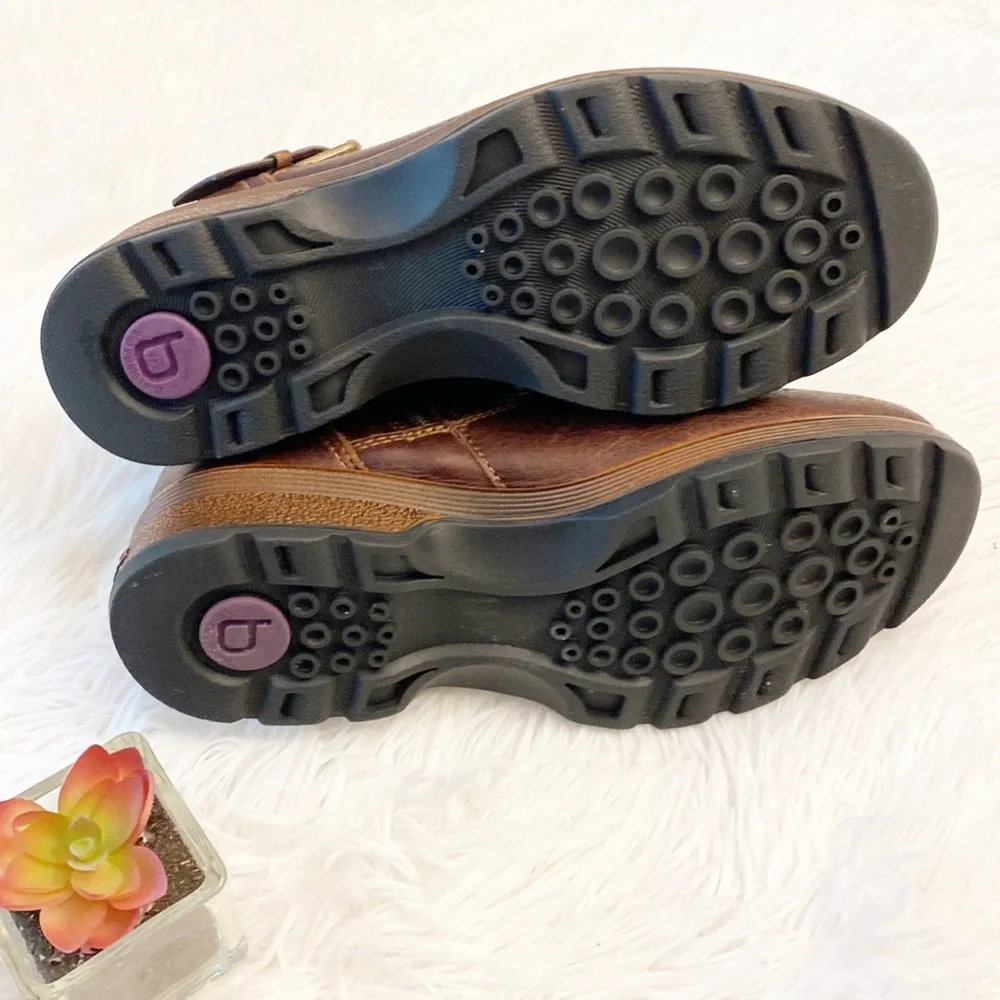 NEW BLONDO x Zappos  | Brown leather waterproof heel combat ankle boots women 6 - Picture 9 of 9